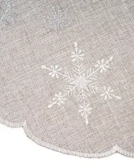 Obrusy Forbyt Vianočný obrus Hviezdičky sivá, 35 x 35 cm