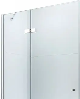 Sprchovacie kúty MEXEN - Roma Sprchové dvere krídlové 90 cm, transparent, chróm sa stenovým profilom 854-090-000-01-00