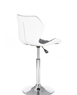Barové stoličky HALMAR Matrix 2 barová stolička sivá / biela / chróm