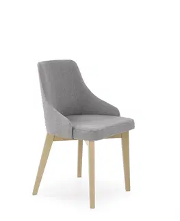 Jedálenské stoličky HALMAR Toledo jedálenská stolička dub sonoma / svetlosivá
