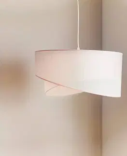 Závesné svietidlá Duolla Závesná lampa Cello, sivá/ružová