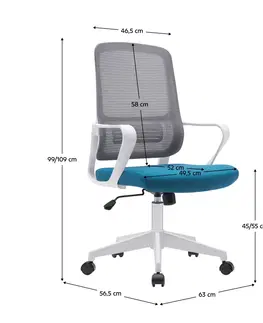 Kancelárske stoličky Kancelárska stolička SALOMO TYP 1 Tempo Kondela Modrá