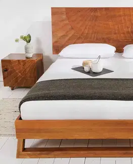 Postele LuxD Dizajnová posteľ Shayla 180 x 200 cm hnedé mango