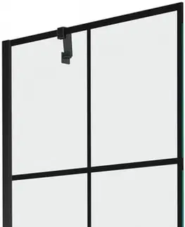 Sprchové dvere MEXEN/S - Next vaňová zástena FIX 70x150 cm, čierny dekor, czarny 895-070-000-00-77-70
