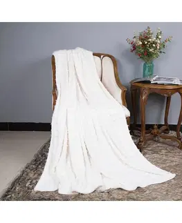 Jednofarebné deky Deka Meriono 70x140 biely