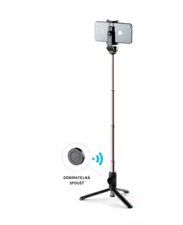 Držiaky na mobil FIXED Snap Lite Selfie tyč s tripodom a bezdrôtovou spúšťou, čierna FIXSS-SNL-BK