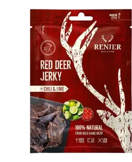 Sušené mäso Renjer Sušené jelenie mäso Red Deer Jerky 15 x 25 g chilli a limetka