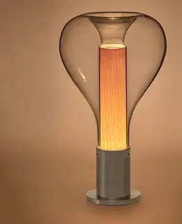 Stolové lampy LZF LamPS LZF Eris stolná LED lampa sklo hliník/buk