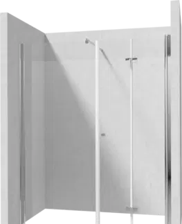 Sprchovacie kúty DEANTE/S - Sprchové dvere skladacie 100, pevná stena 30 KTSX043P+KTS_083P+KTS_011X KERRIA/0042