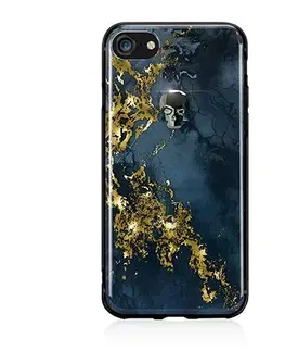 Puzdrá na mobilné telefóny Swarovski kryt Treasure pre iPhone 8 - Onyx/Hematite Skull IP8-TR-BK-JET