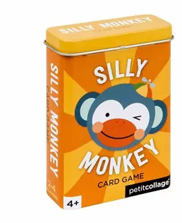 Ostatné spoločenské hry Petit Collage Karty v dóze hlúpa opička