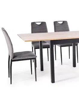 Jedálenské stoly Rozkladací jedálenský stôl FLIP Signal Čierna / dub