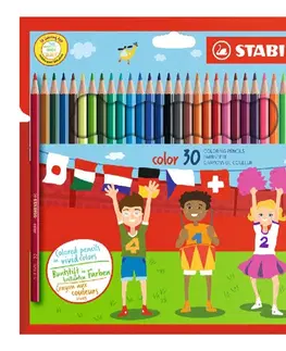 Hračky STABILO - Farebné ceruzky, šesť-hranné, STABILO, 30 rôznych farieb