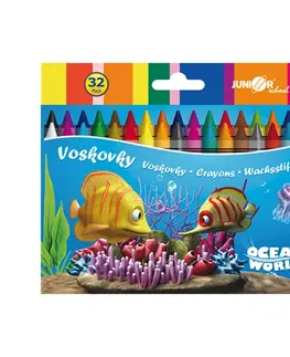 Hračky JUNIOR - Voskovky 32 ks Ocean World