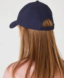 fitnes Dievčenská čiapka 100 námornícka modrá