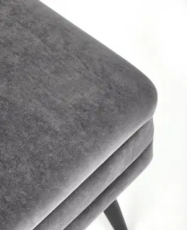 Lavice a stoličky Lavica s úložným priestorom VELVA Halmar Sivá / čierna