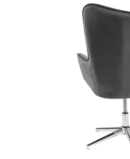 Stoličky LuxD 21760 Dizajnová otočná stolička Joe - sivý zamat