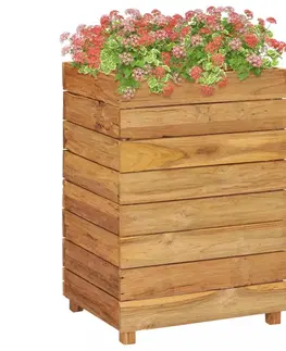 Kvetináče a truhlíky Záhradný kvetináč teakové drevo Dekorhome 50x40x72 cm