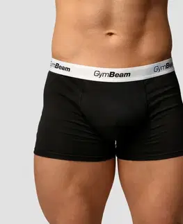 Spodné prádlo a plavky GymBeam Pánske boxerky Essentials 3Pack Black  SS