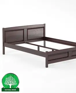 Drevené postele Posteľ borovica LK104–160x200 orech