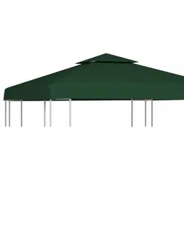Príslušenstvo k altánom Nepremokavá náhradná strecha na altánok 3x3m Dekorhome Tmavo zelená