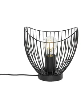 Stolove lampy Moderná stolová lampa čierna 20 cm - Pua