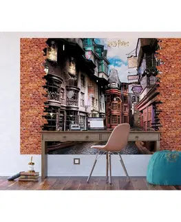 Tapety Detská fototapeta Harry Potter Diagon Alley 252 x 182 cm, 4 diely