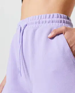 nohavice Dámske nohavice na cvičenie  REGULAR Essentiel fialové