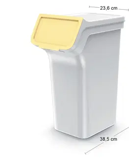 Odpadkové koše NABBI NPW25S4 odpadkový kôš na triedený odpad (4 ks) 25 l popolavá