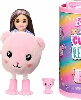 Hračky bábiky MATTEL - Barbie Cutie reveal Chelsea Ružový macík HKR17 pastelová edícia