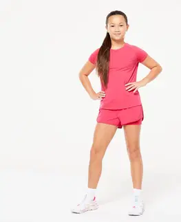 gymnasti Dievčenské šortky 2v1 ružové