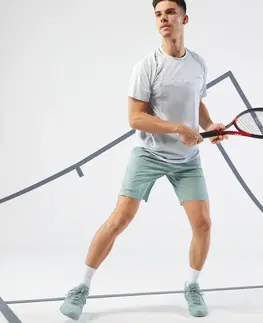 bedminton Pánske tenisové tričko TTS Dry RN s krátkym rukávom sivo-čierne