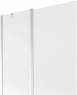 Sprchové dvere MEXEN - Flip vaňová zástena 1-krídlo 140x150 cm, dekor, chróm 894-140-101-01-30