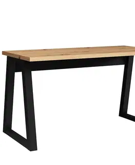 Moderné kancelárske stoly Písací stôl Iga Dub Artisan / čierna