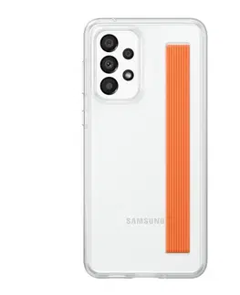 Puzdrá na mobilné telefóny Zadný kryt Slim Strap Cover pre Samsung Galaxy A33 5G, transparent EF-XA336CTEGWW