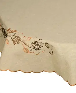 Obrusy Obrus celoročný, Javorové lístie, béžový pr. 150