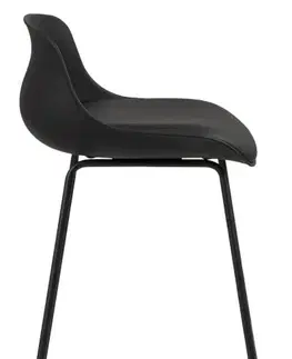 Barové stoličky Dkton Dizajnová barová stolička Nerys, čierna