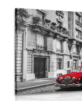 Obrazy mestá Obraz červené retro auto v Paríži