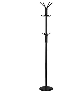 Nemý sluha Kovový věšák Viborg chróm, 182 cm, čierna