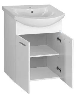 Kúpeľňa AQUALINE - ZOJA umývadlová skrinka 50,5x74x30cm, biela 51055A
