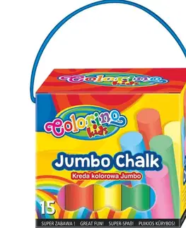 Hračky PATIO - Colorino chodníkové kriedy farebné v tégliku Jumbo 15 farieb