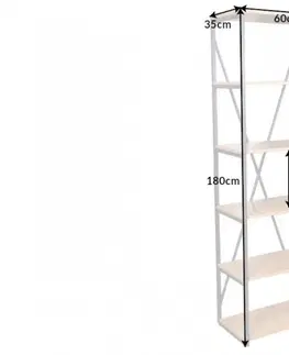 Regály a poličky LuxD Dizajnový regál Kiana 60 cm vzor dub