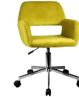 Kancelárske stoličky Glamour kreslo GIZELA, žlté