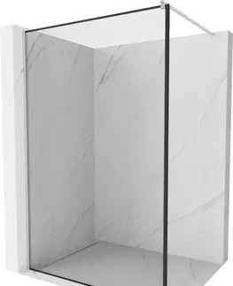 Sprchové dvere MEXEN/S - Kyoto Sprchová zástena WALK-IN 80 x 200, čierny vzor 8 mm, nikel kefovaná 800-080-101-97-70