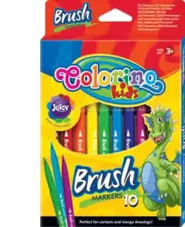 Hračky PATIO - Colorino fixky štetcové 10 farieb