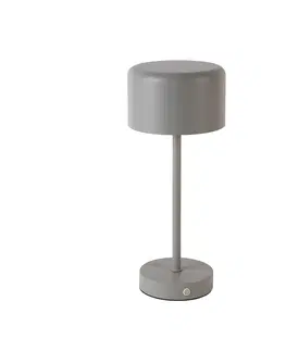 Stolove lampy Moderne tafellamp grijs oplaadbaar - Poppie