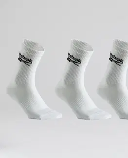 bedminton Súprava 3 párov vysokých bavlnených ponožiek