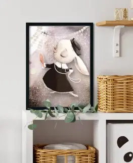 Obrazy do detskej izby Zajačica Parádnica - obraz na stenu do detskej izby