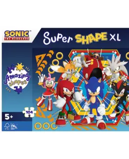 Hračky puzzle TREFL -  Puzzle 104 XL Super Shape -  Sonicov svet / SEGA Sonic The Hedgehog FSC Mix 70%