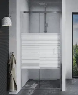 Sprchovacie kúty MEXEN - Apia posuvné sprchové dvere 90 cm dekor, chróm 845-090-000-01-20
